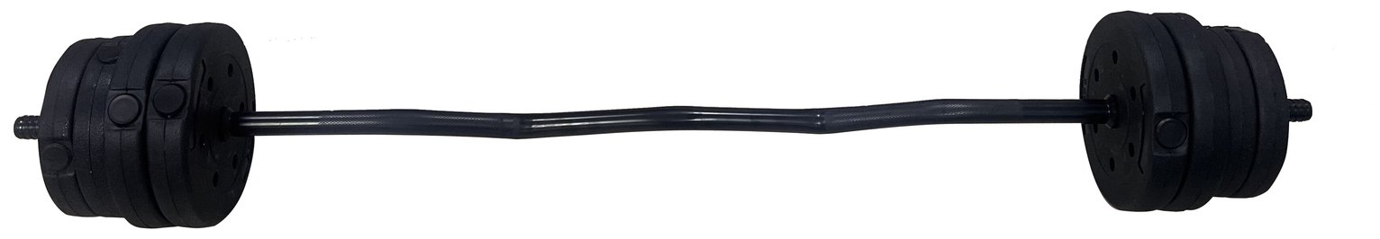 Opti Z Curl Vinyl Barbell Weight Set - 17kg