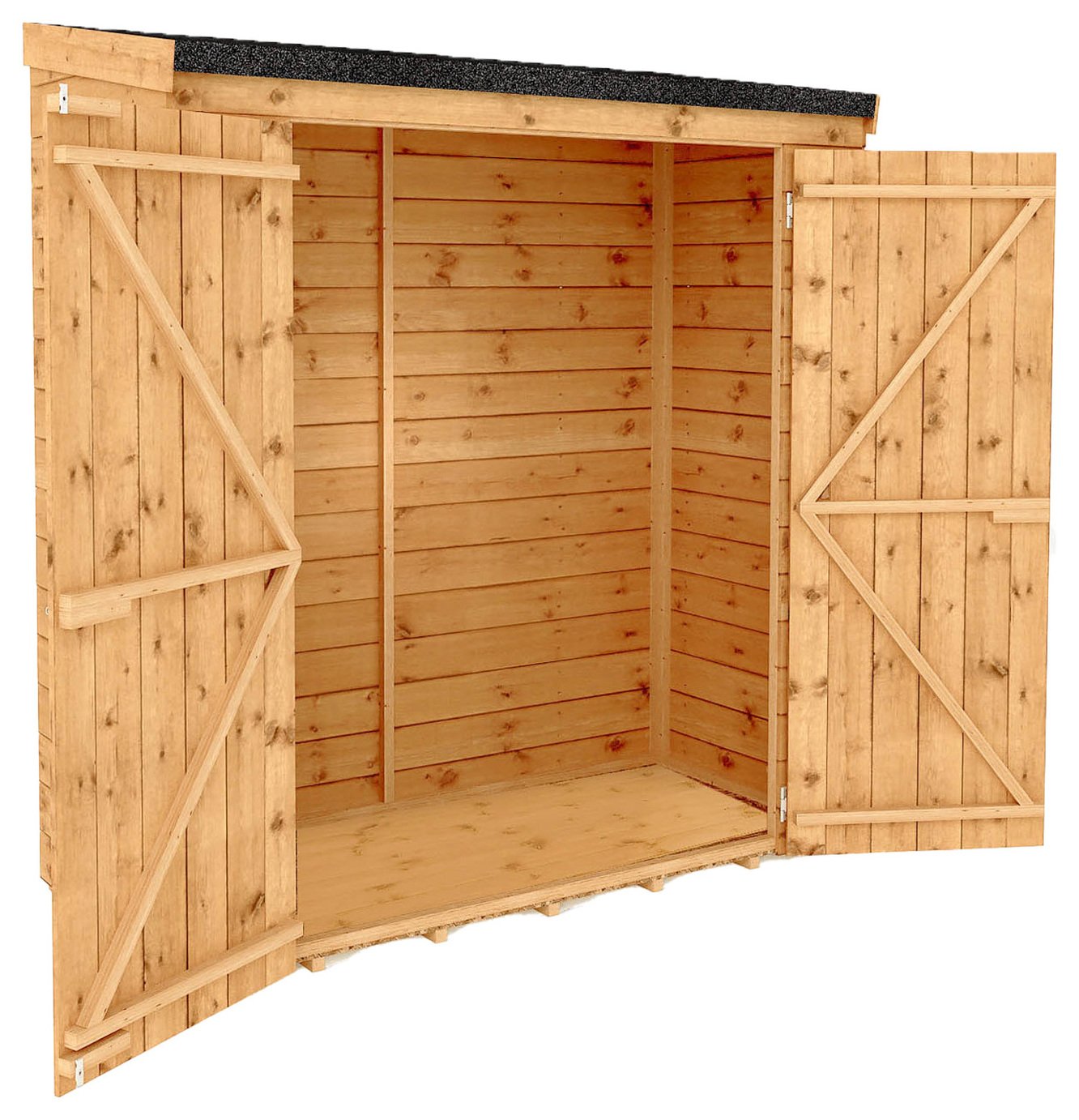 Mercia Shiplap Windowless Pent Shed - 6 x 3ft