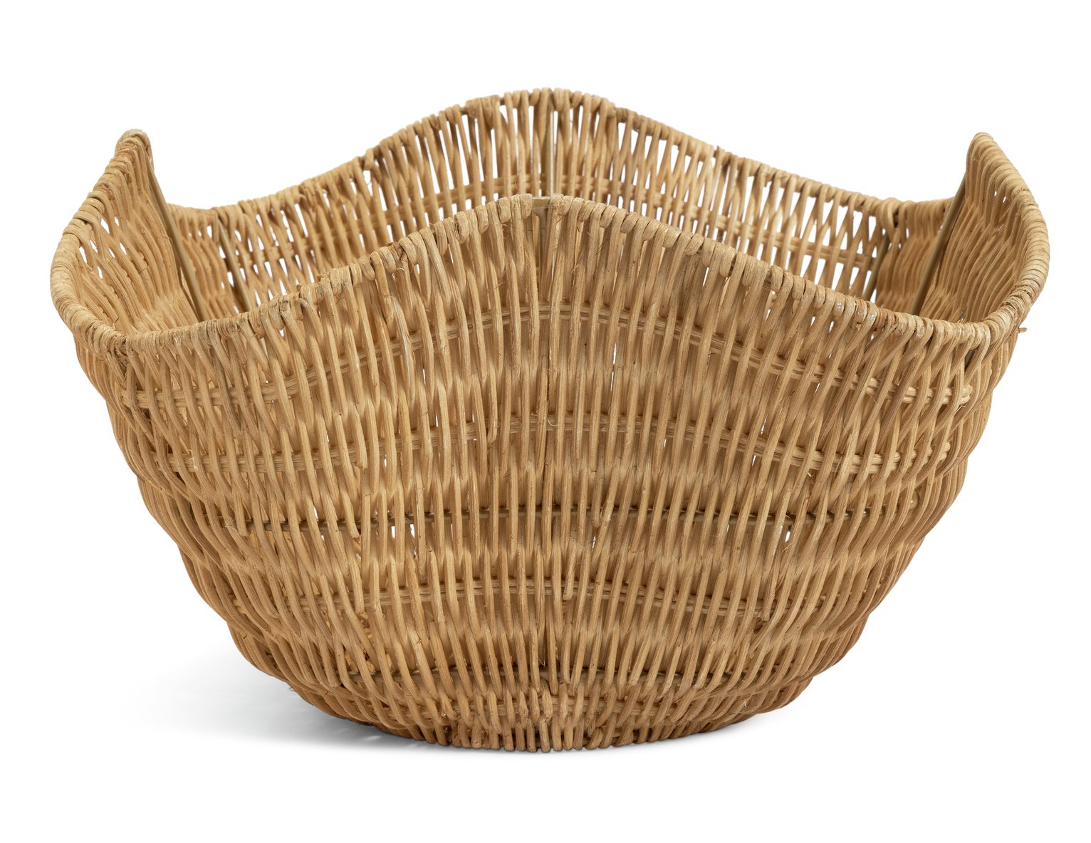 Habitat Rattan Wave Storage Basket - Natural