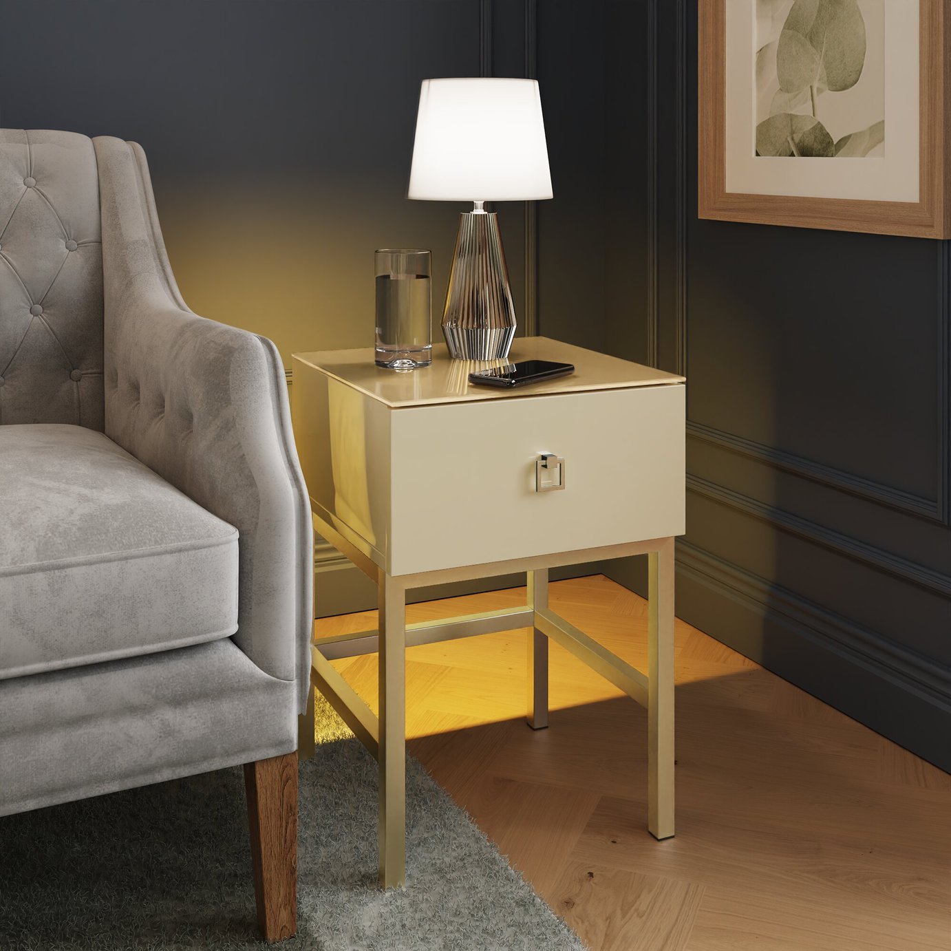 Frank Olsen Lyra 1 Drawer Side Table