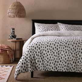 Argos Home Mono Fleece Printed Bedding Set