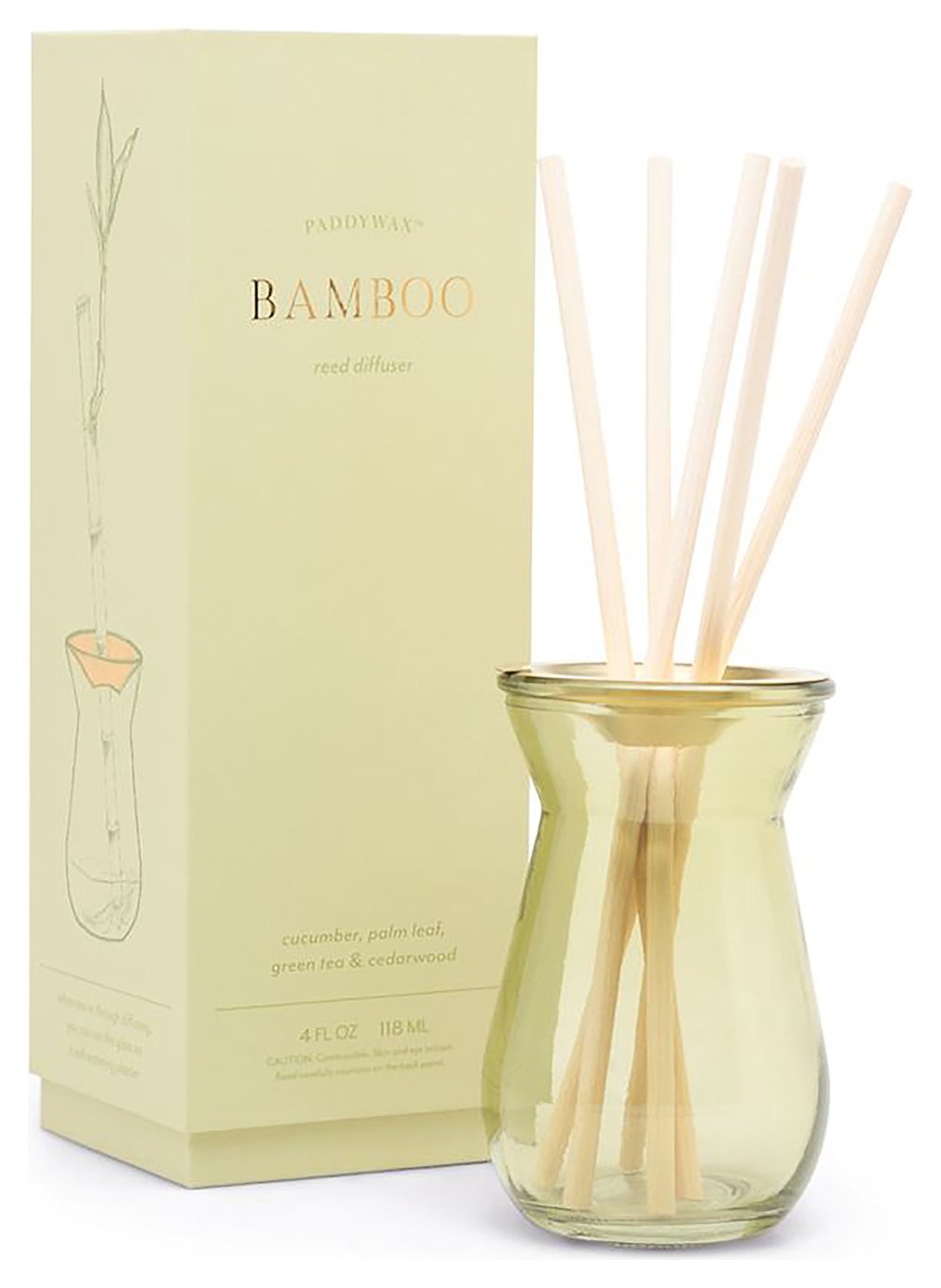 Paddywax Flora Bulb 118ml Reed Diffuser - Bamboo