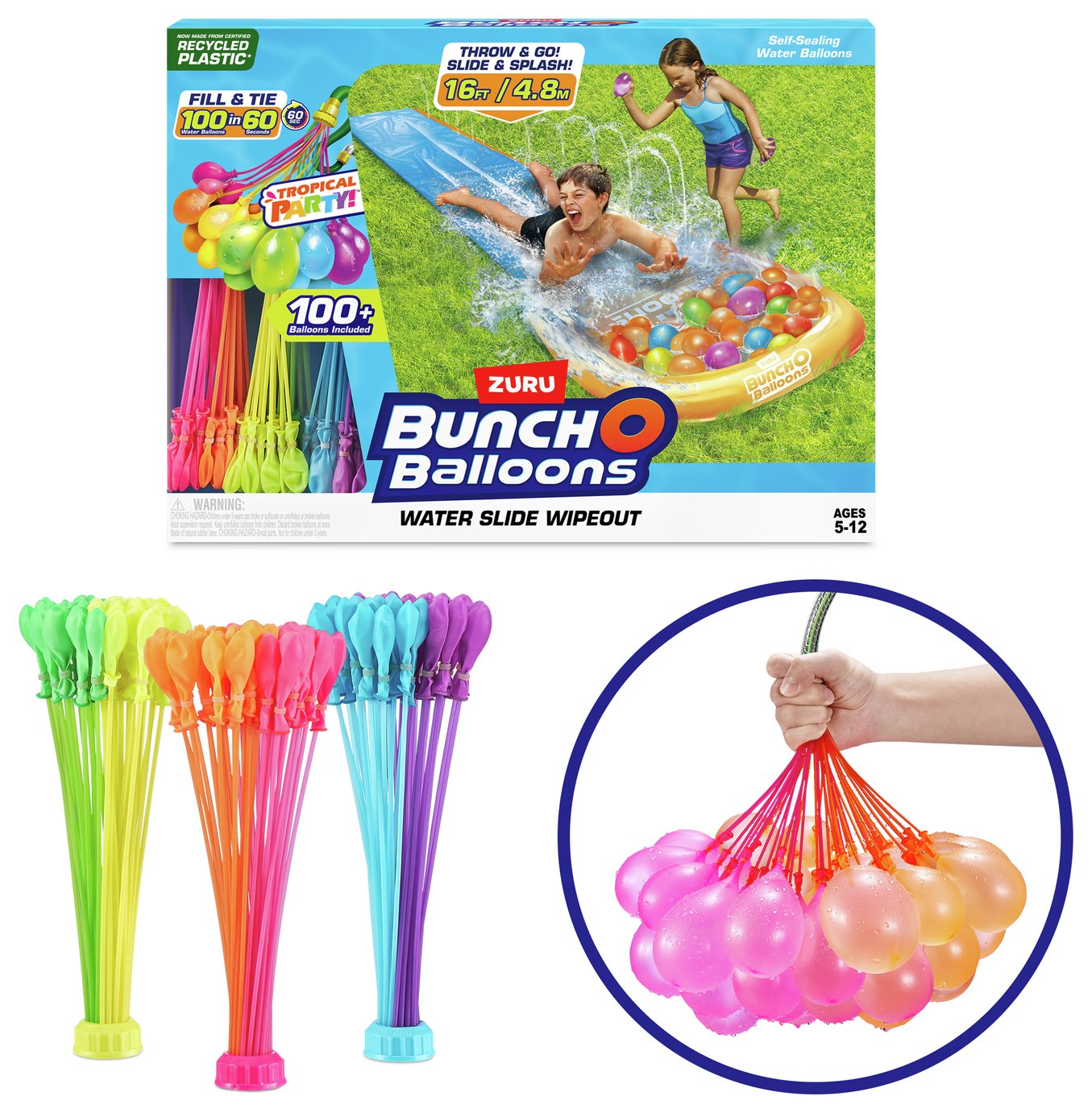 ZURU Bunch O Balloons Tropical Party Water Slide Wipeout