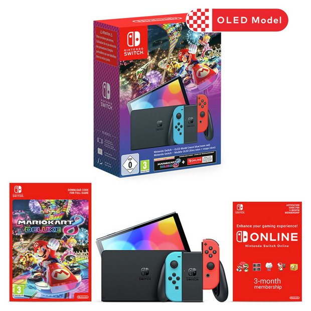 Nintendo Switch Mario Day 2023 Choose One Console Bundle Red - GB