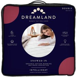 Dreamland Organic Cotton Warming Mattress Protector-Double