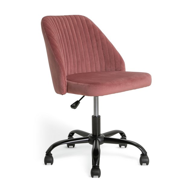 Buy Habitat Nori Velvet Office Chair Pink Office chairs Argos