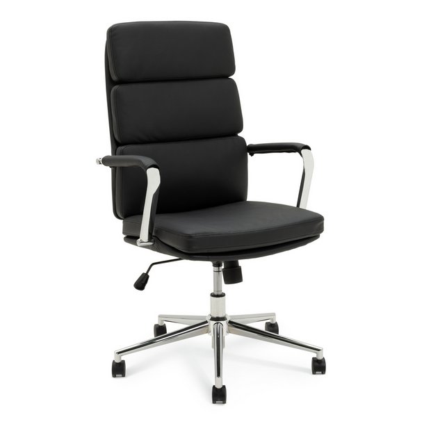 Buy Habitat Callan Leather Mix Office Chair Black Office chairs Argos