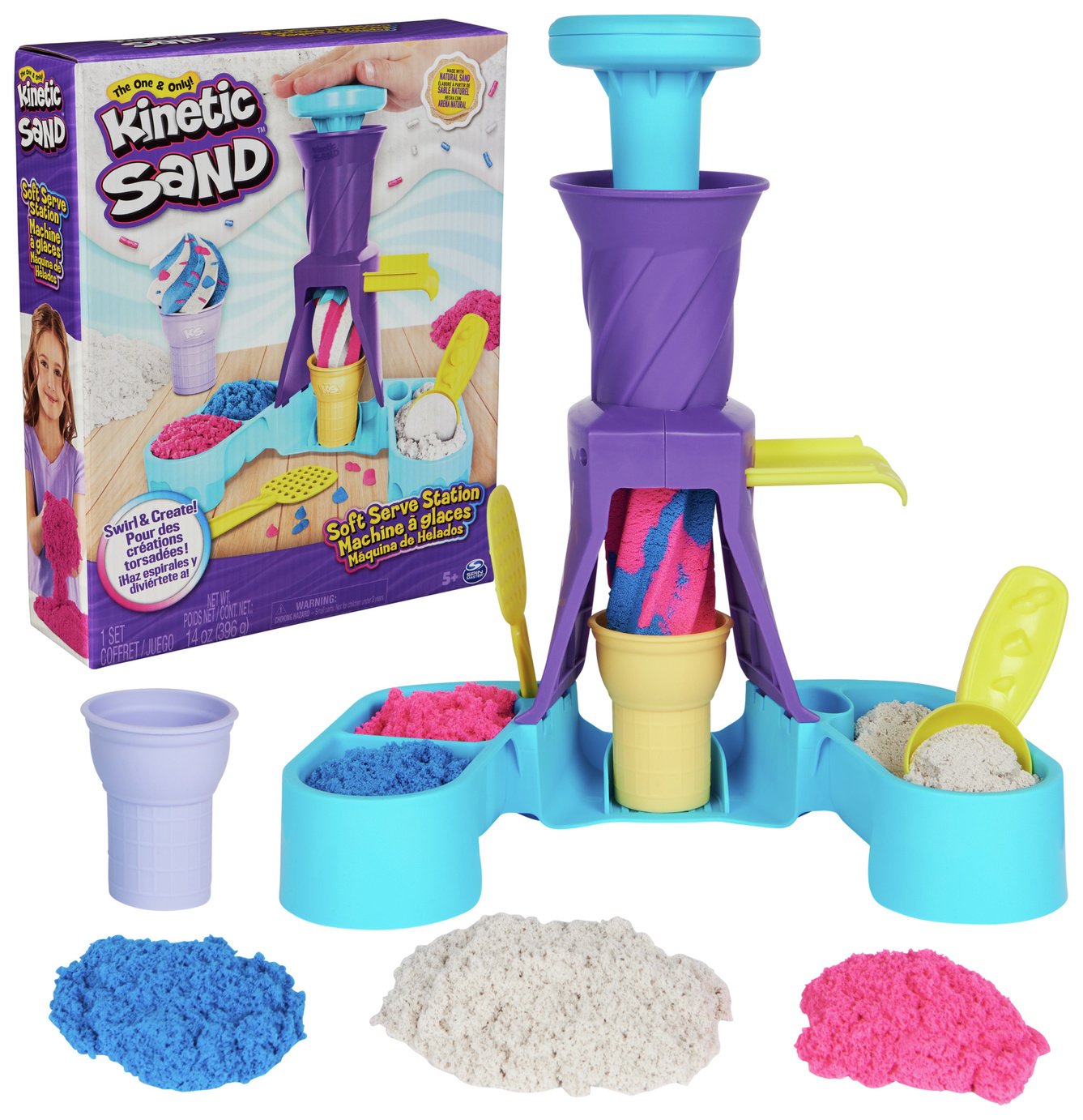 Kinetic Sand Soft Serve Ice Cream Station Playset