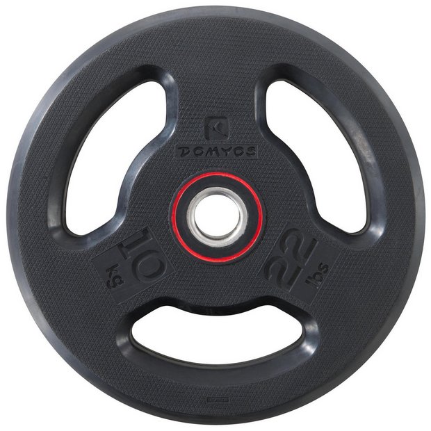 Buy Decathlon 28 MM 10 KG Rubber Weight Disc Dumbbells Argos