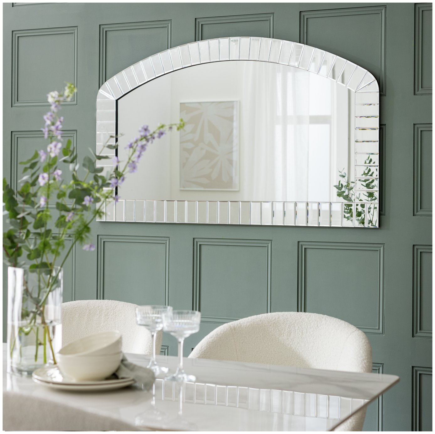 Argos Home Mosaic Overmantle Arch Wall Mirror - 130x85cm