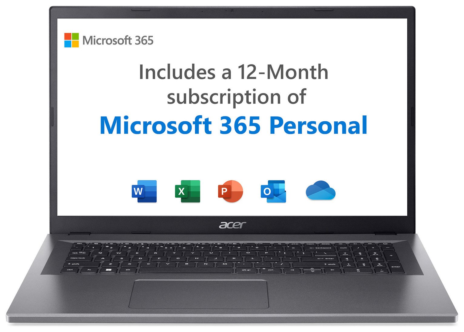 Acer Aspire 3 17.3in 4GB 128GB Laptop + Microsoft 365 Bundle