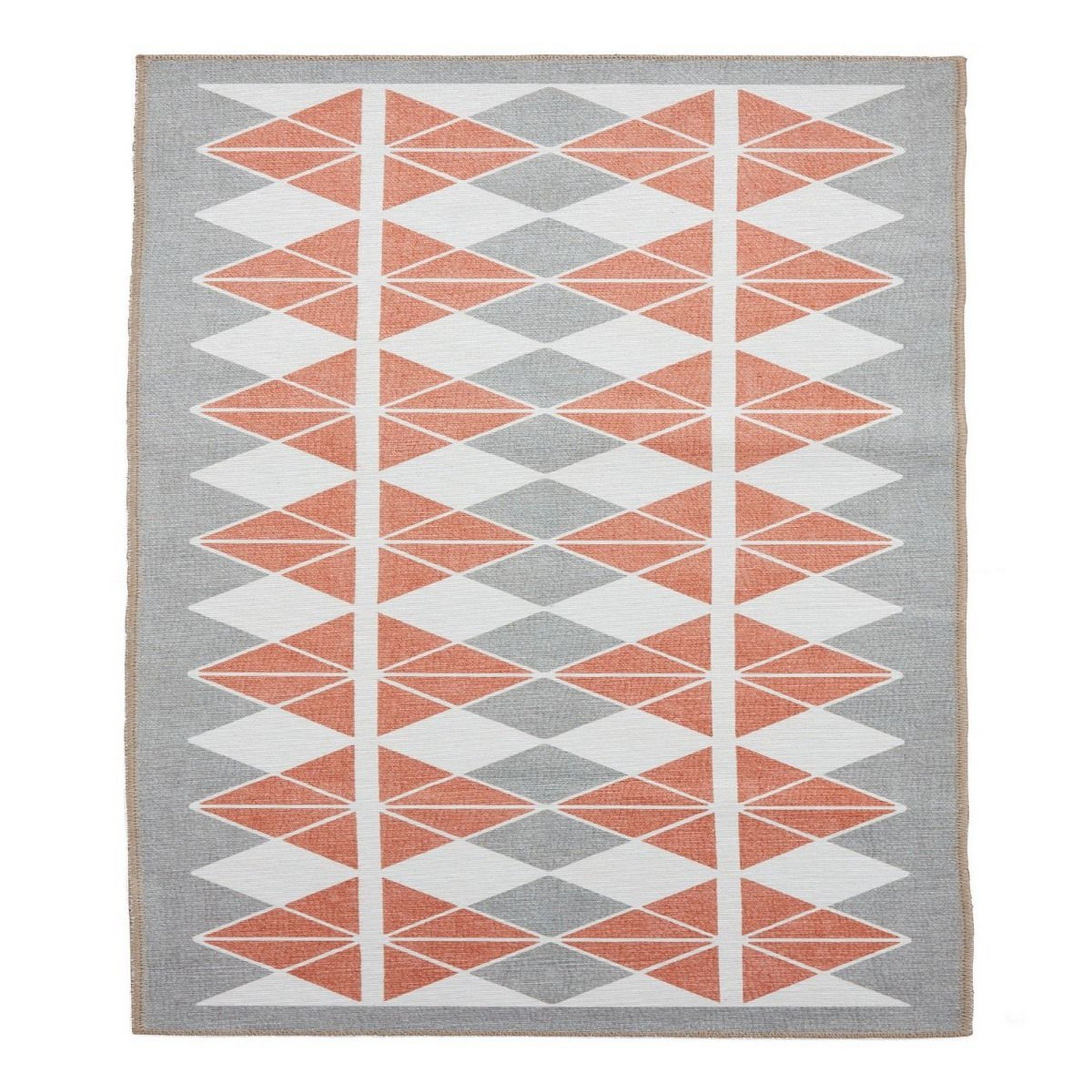 Mega Flooring Grey Modern Geometric Rug - 61 x 120cm