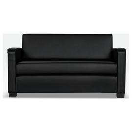 Argos Home Lucy 2 Seater Faux Leather Sofa Bed - Black