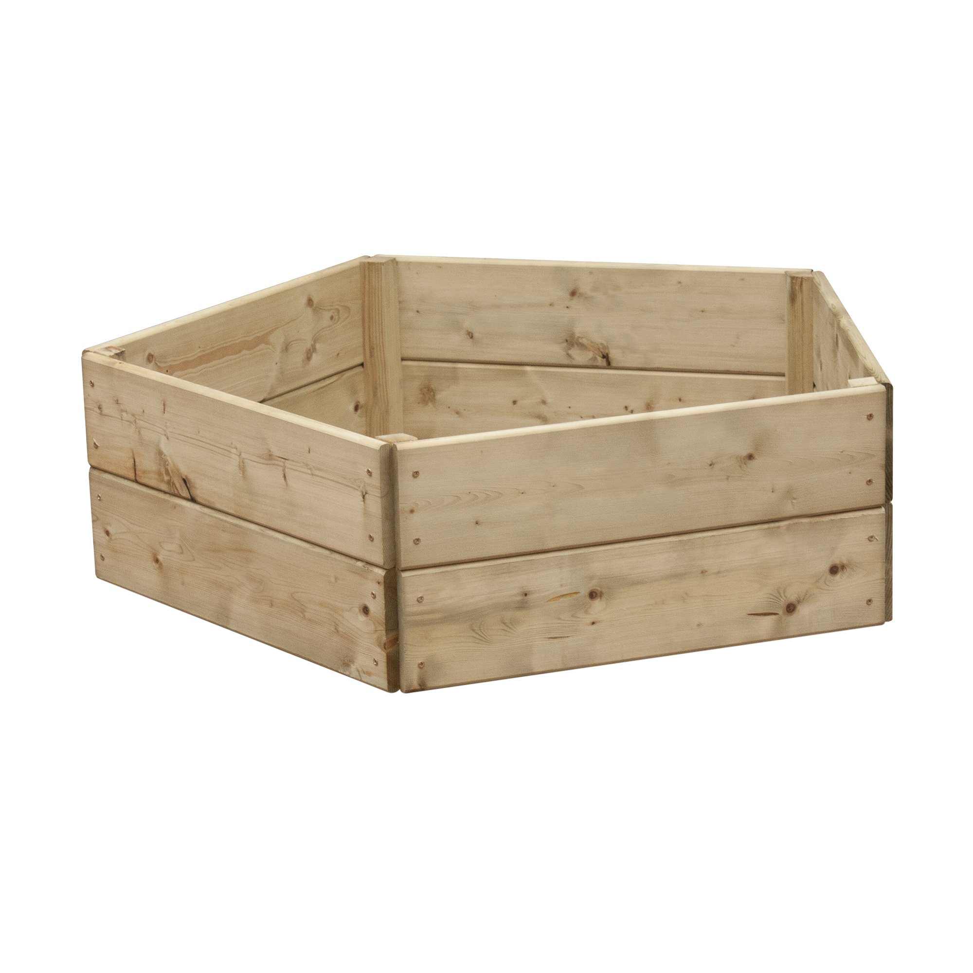 Greena Pentagonal Wooden Raised Bed 30 cm High, 60cm each side