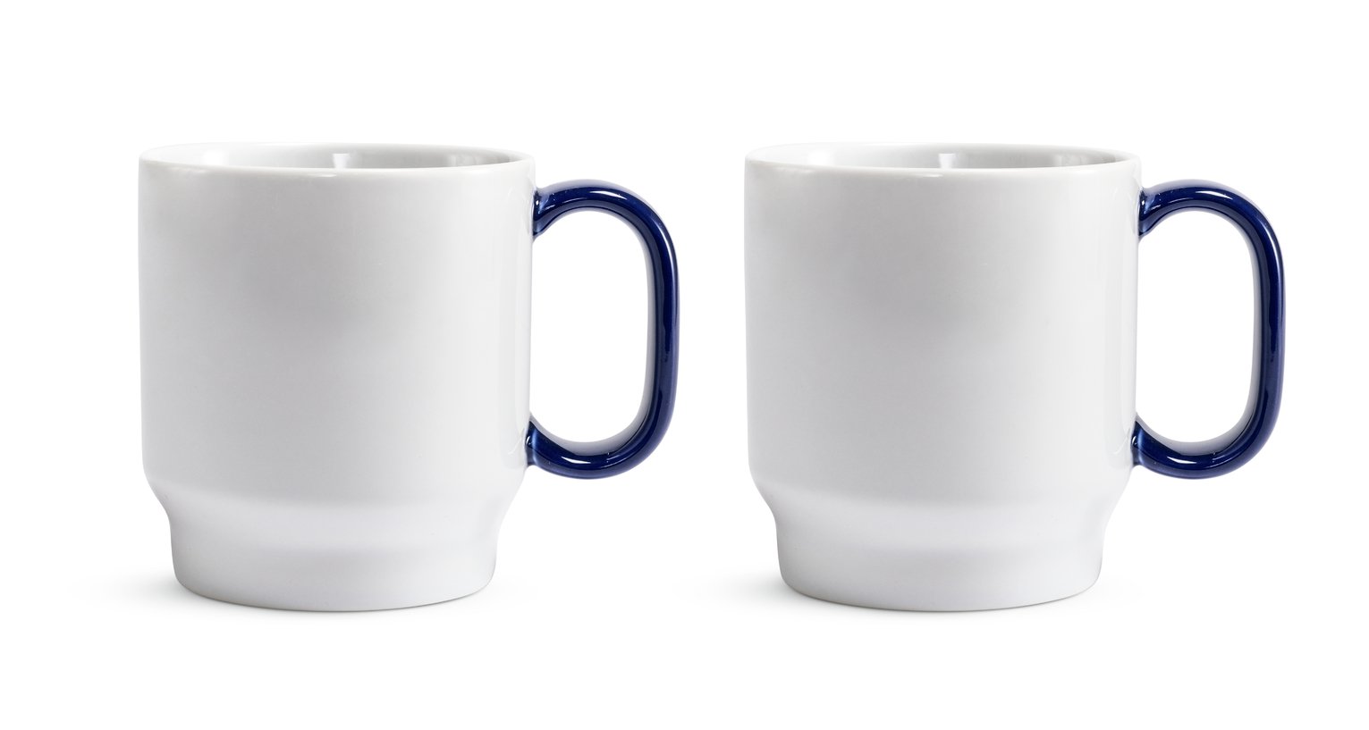 Designed By Sebastian Conran Set of 2 Porcelain Mugs – Blue
