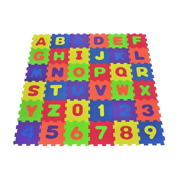 Foam Puzzle Mat,Kids Foam Play Mat,Play Mat for Baby,36-Piece Set,4.7 Interlocking Alphabet and Numbers Floor Puzzle Colorful EVA Tiles Educational Learning Toys for Toddler Baby Kids 