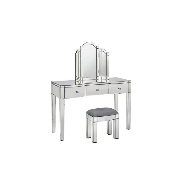 Buy Argos Home Canzano Mirrored 3 Drawer Dressing Table Set Dressing tables Argos