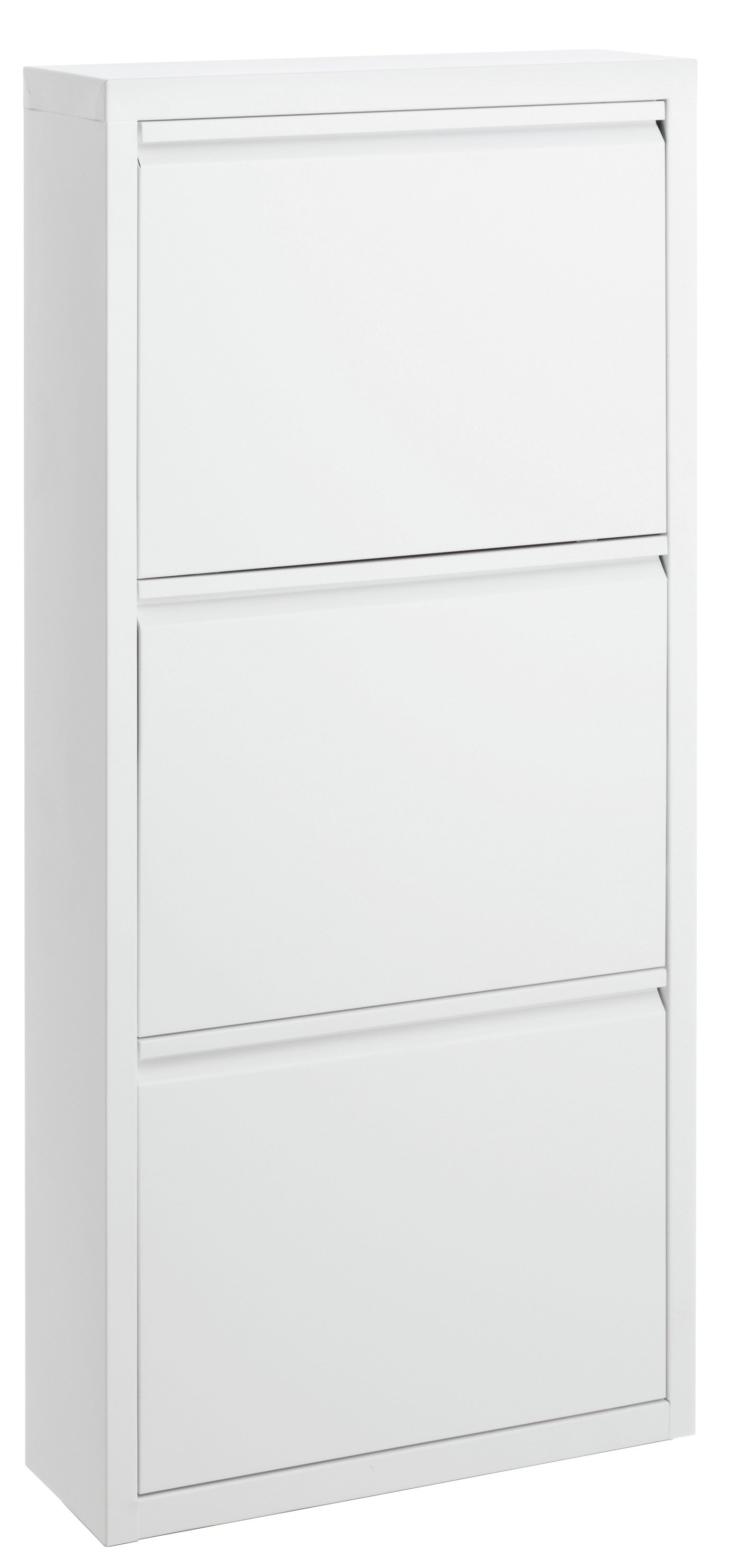 large white shoe cabinet