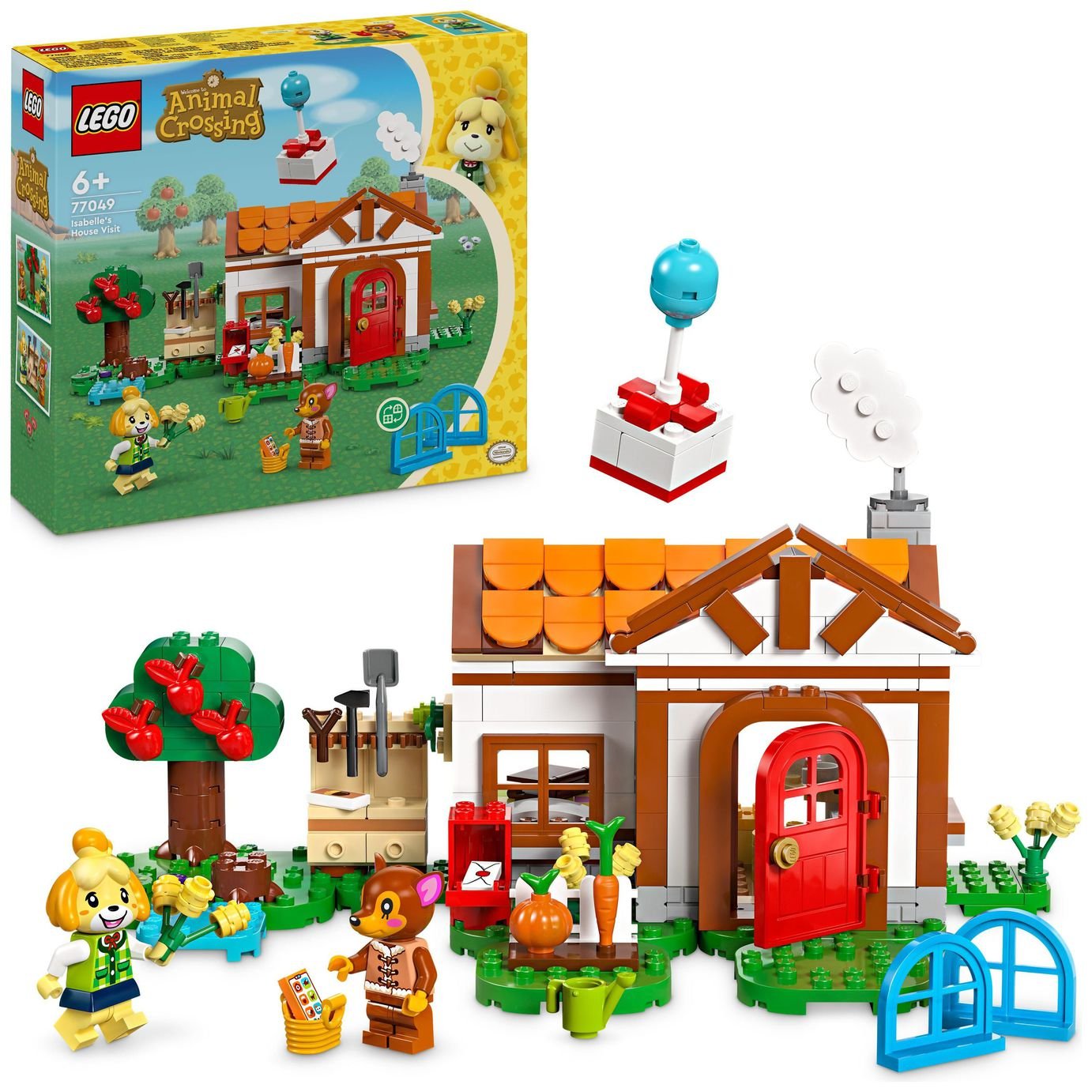 LEGO Animal Crossing Isabelle's House Visit Toy Set 77049