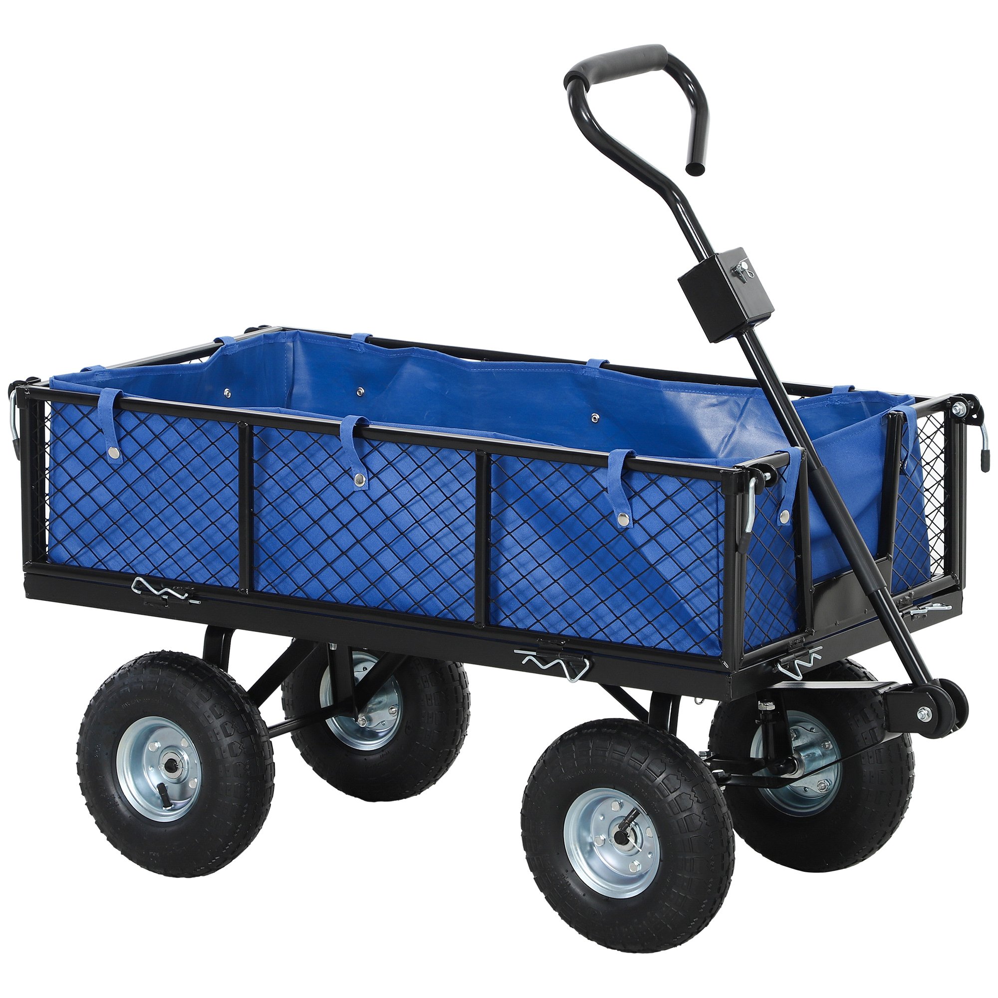 Outsunny Heavy Duty Festival Trolley with Removable Liner - Blue