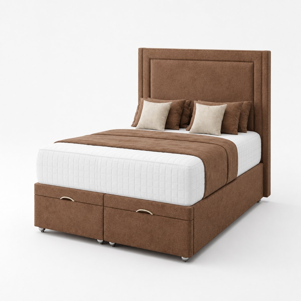 Comfy Deluxe Rio 6ft Super King End Lift Ottoman Bed Set - Beige