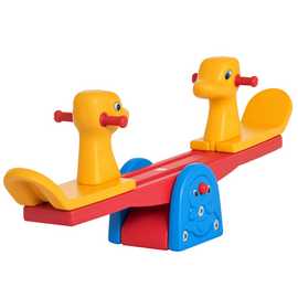 HOMCOM 2 Seat Easy Grip Handles Kids Seesaw - Multicolour