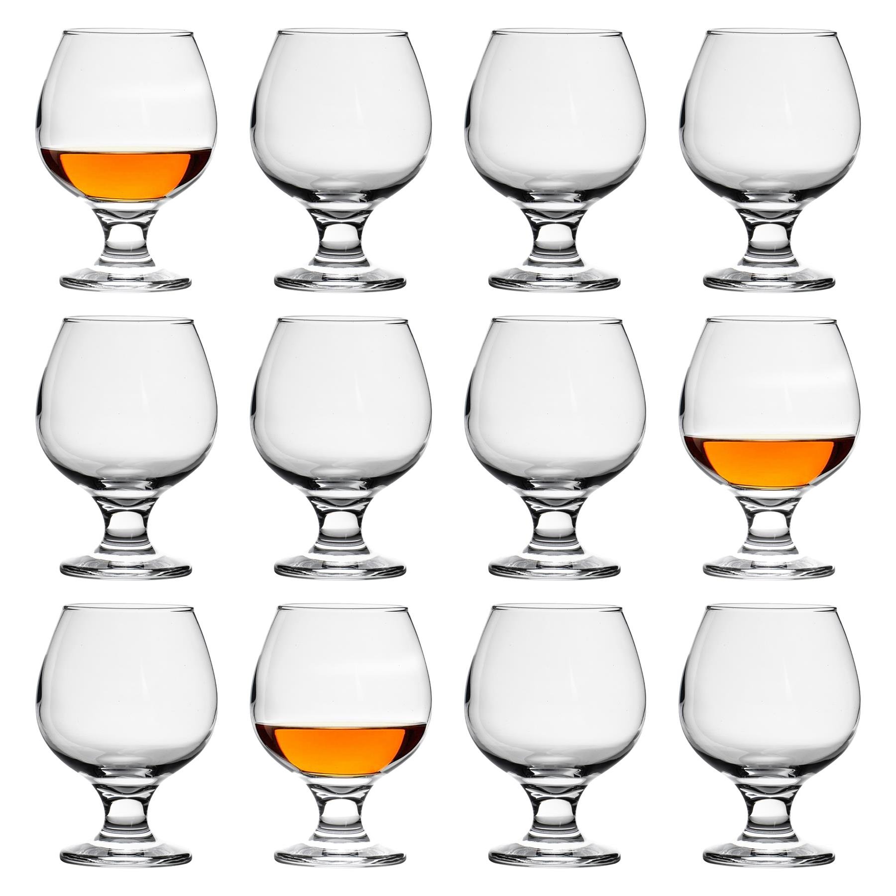 LAV Misket Brandy Snifter Glasses - Clear - Pack of 12