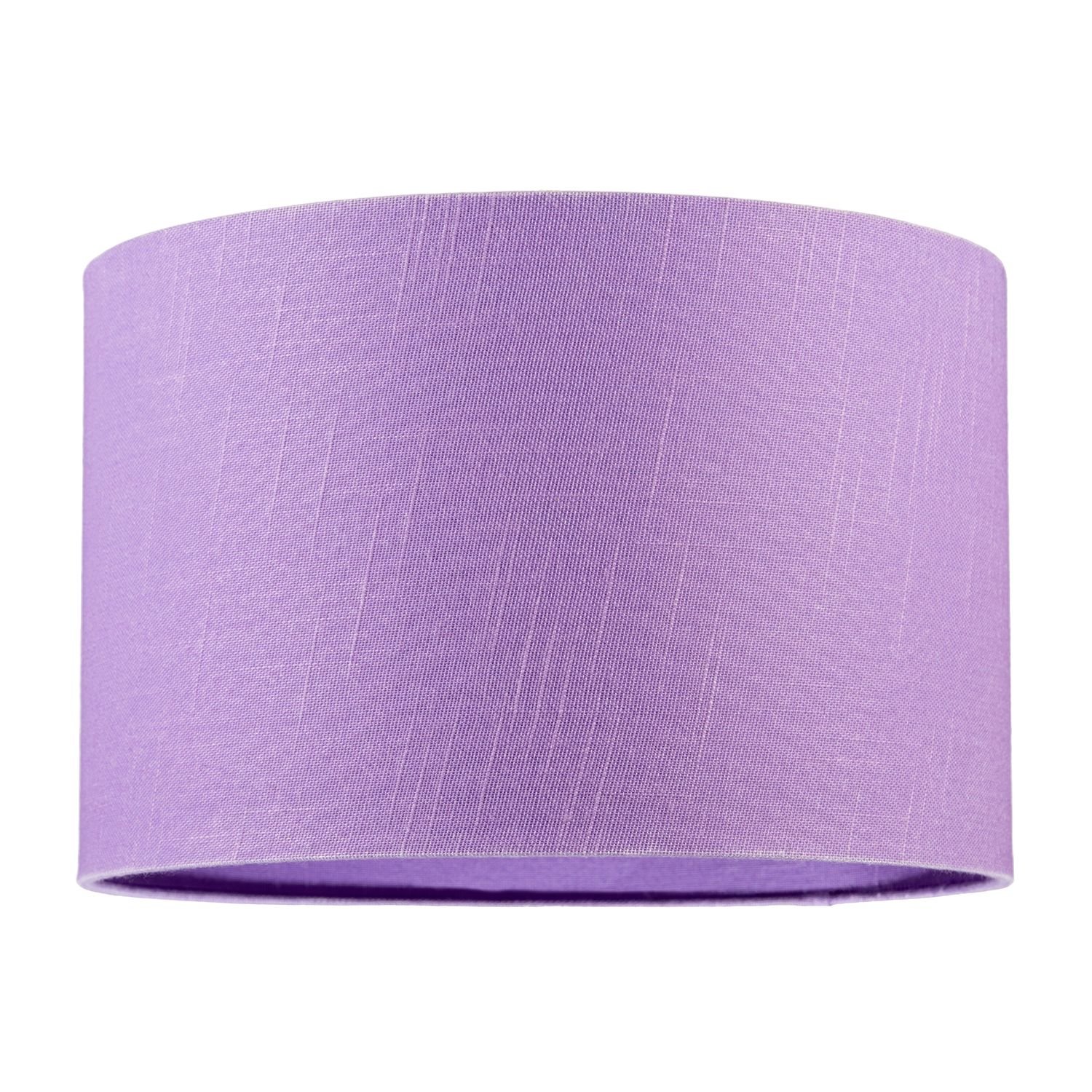 Happy Homewares Lavender Oil Textured Linen Fabric Circular Lampshade - 30cm