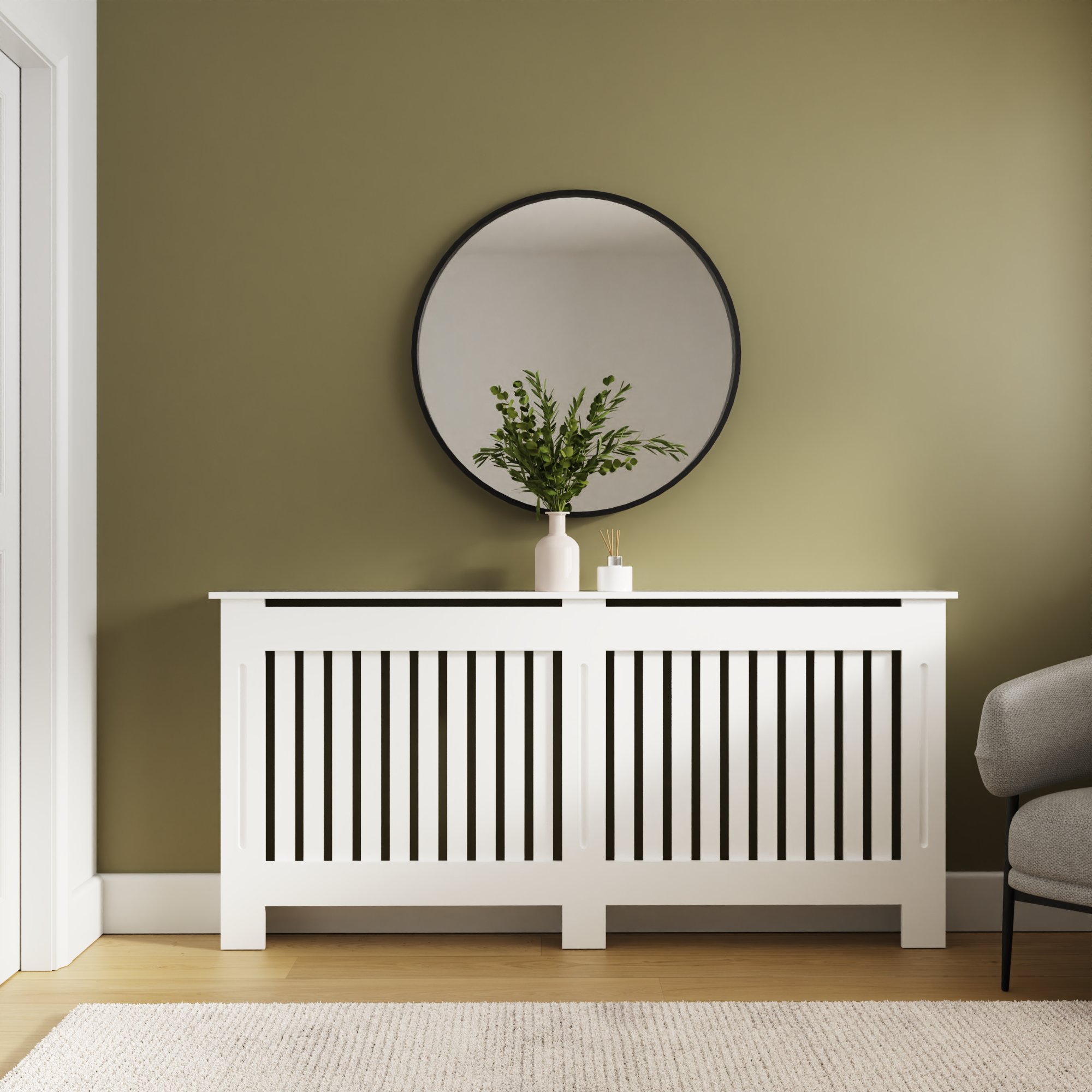 GFW Harrison Extra Large Radiator Cover - White