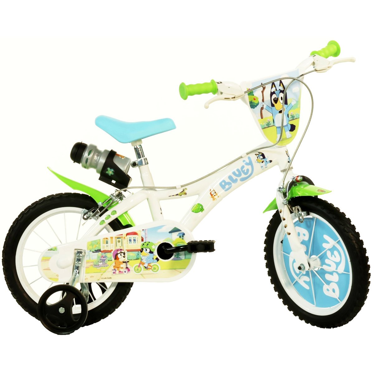 Dino Bikes Bluey 14" Kids Pedal Powered Bike - White