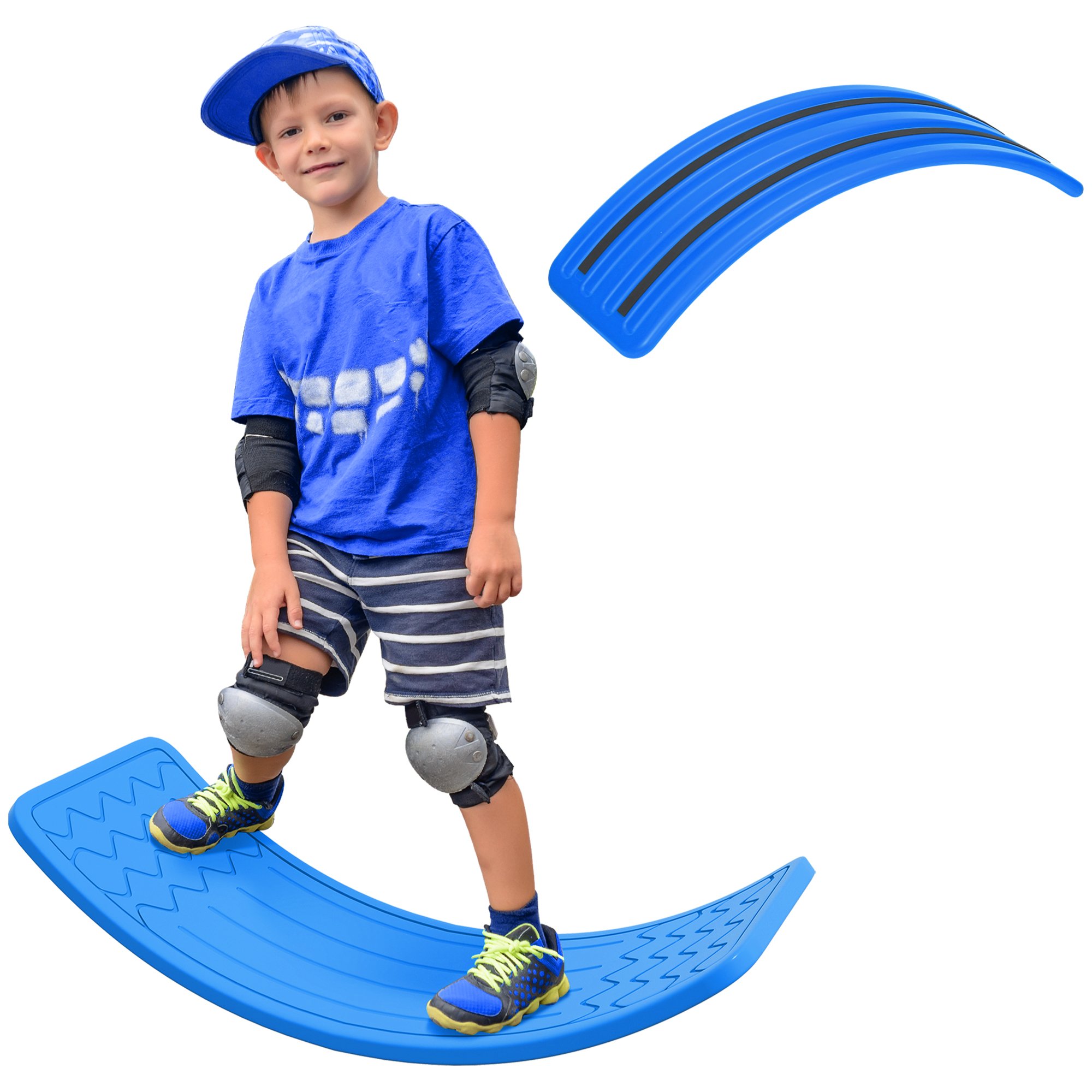 ZONEKIZ Kids Wobble Rocking Balance Board - Dark Blue