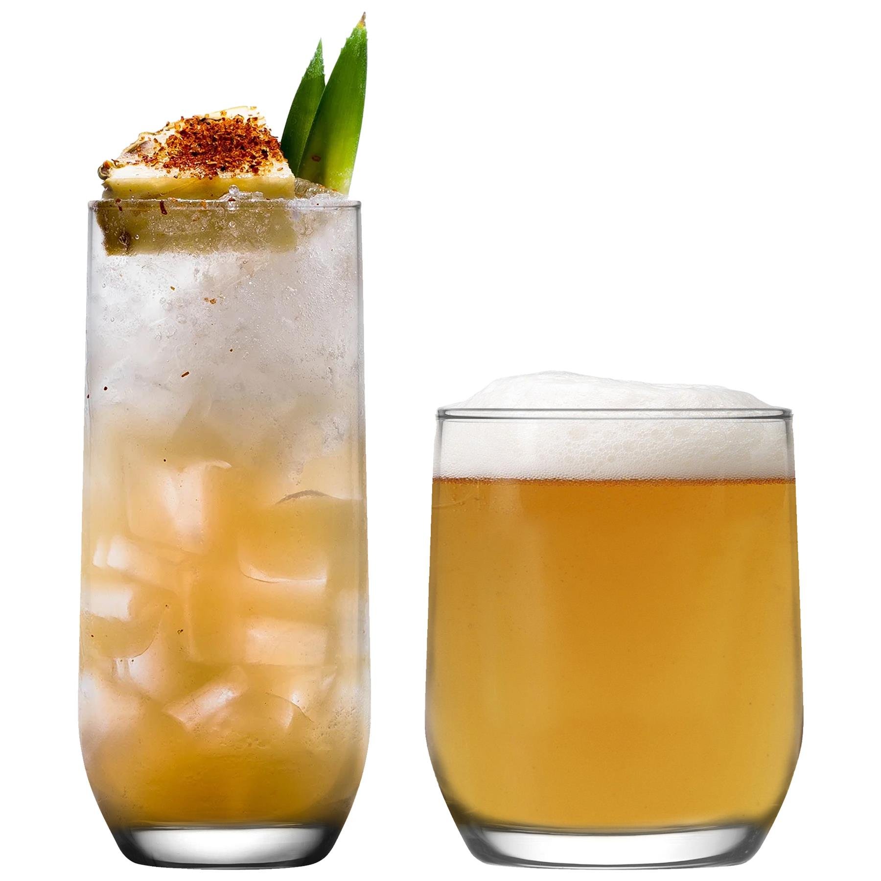 LAV 12 Piece Sude Glassware Set - Clear