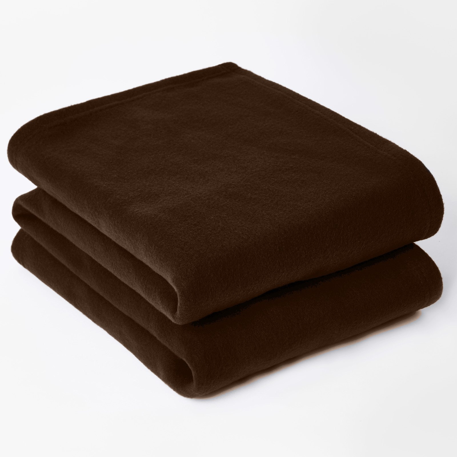 OHS Plain Fleece Blanket Throw 120 x 150cm - Chocolate