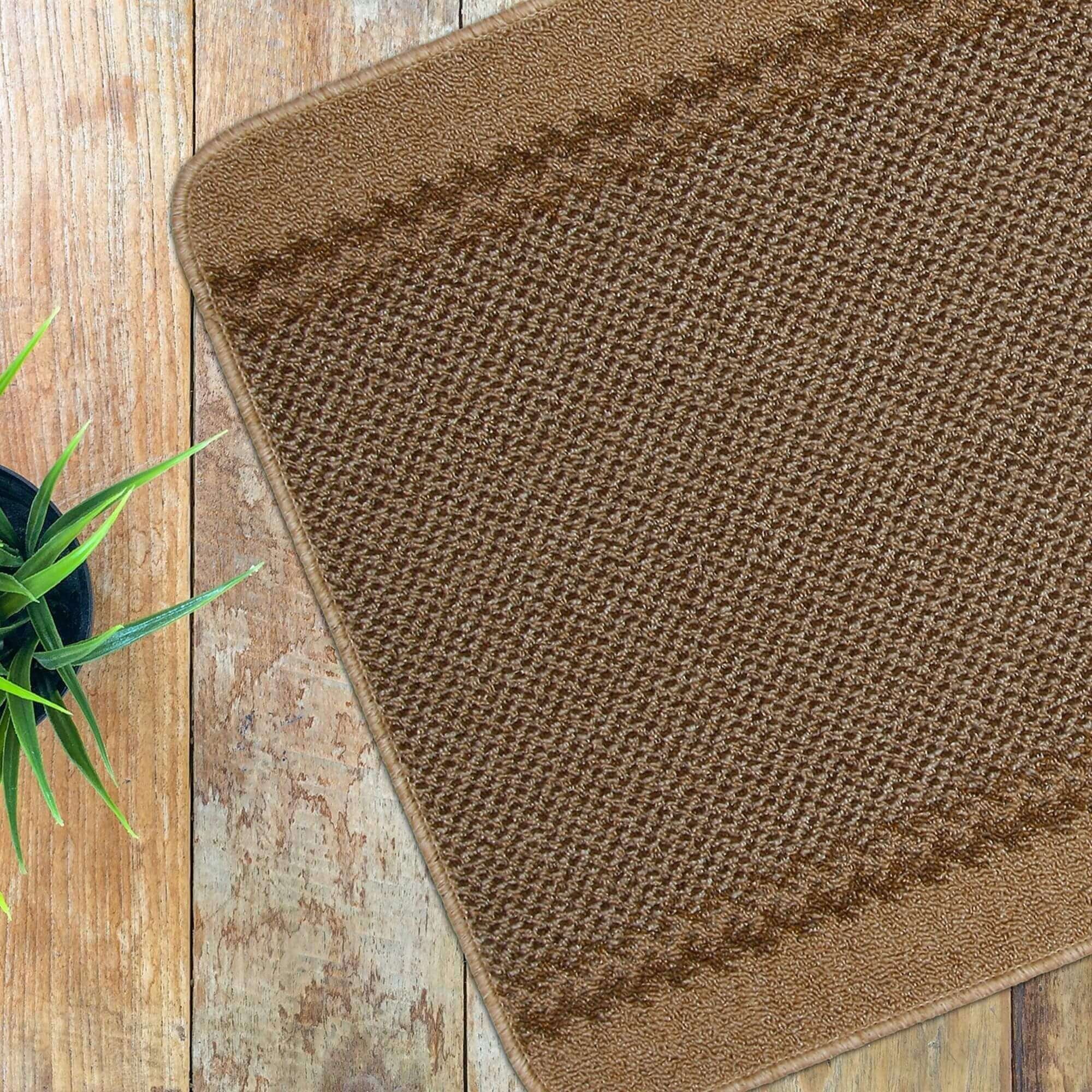 The Rugs Beige Lined Bordered Rug - 50 x 80cm