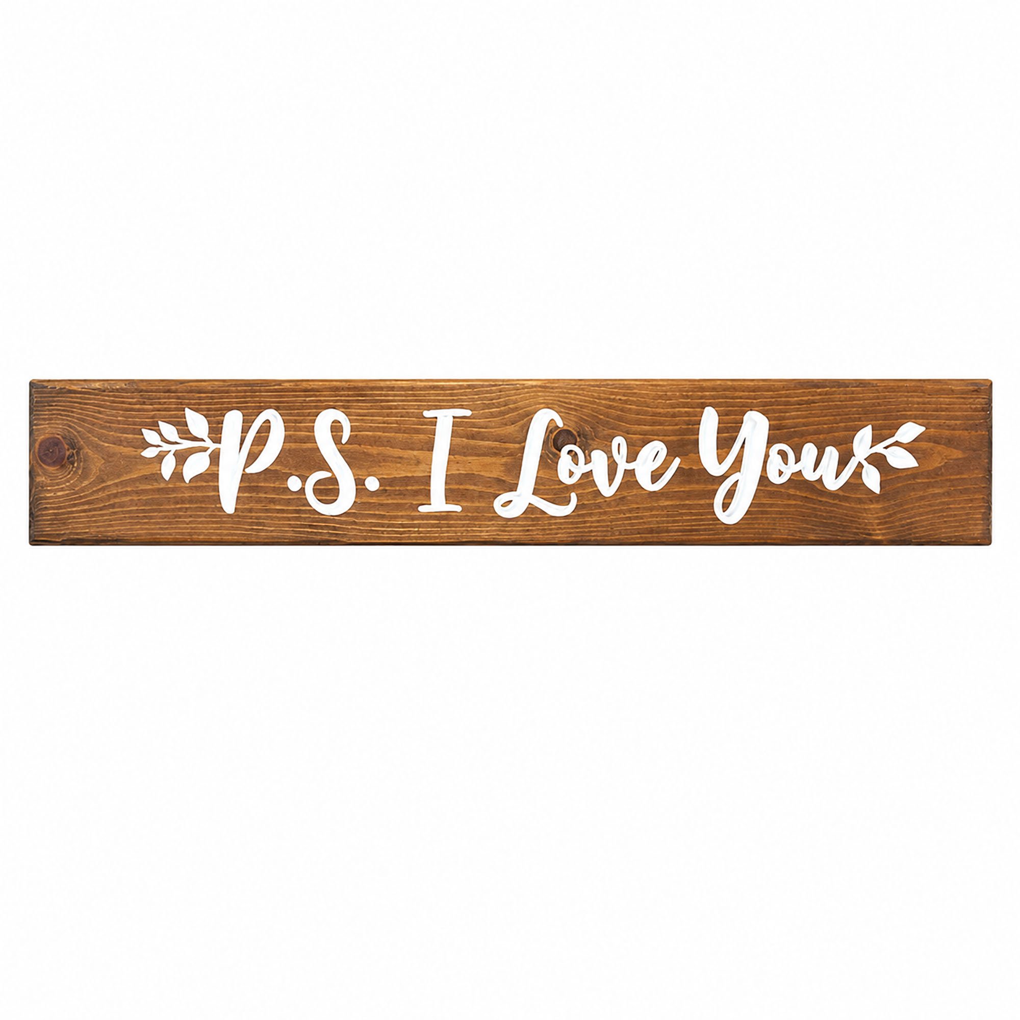 Peak Heritage Engraved Wooden Wedding Sign - L60cm - PS I Love You