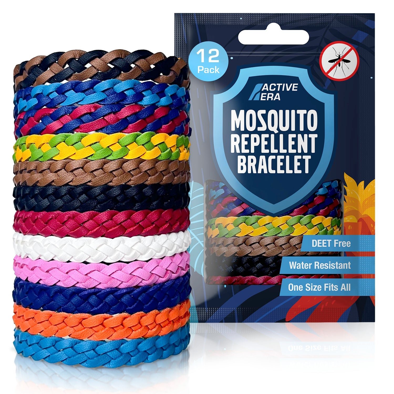 Active Era Explorer Mosquito Repellent Bands 12 Pack - Multi-colour
