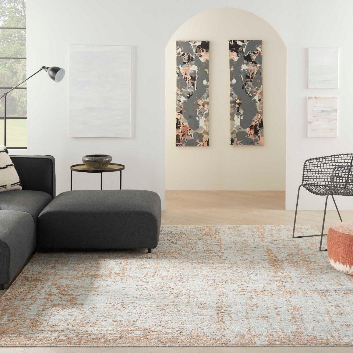 Mega Flooring Brown Handmade Abstract Rug - 61 x 91cm