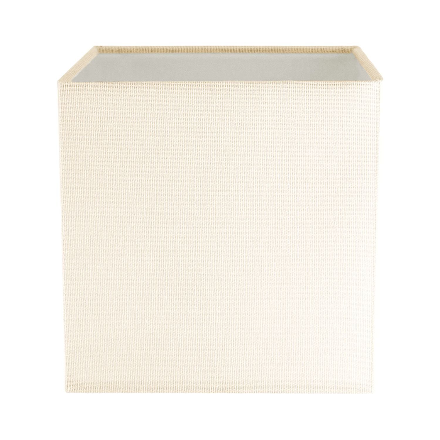 Happy Homewares Soft Cream Linen Fabric Square Lampshade - 16cm