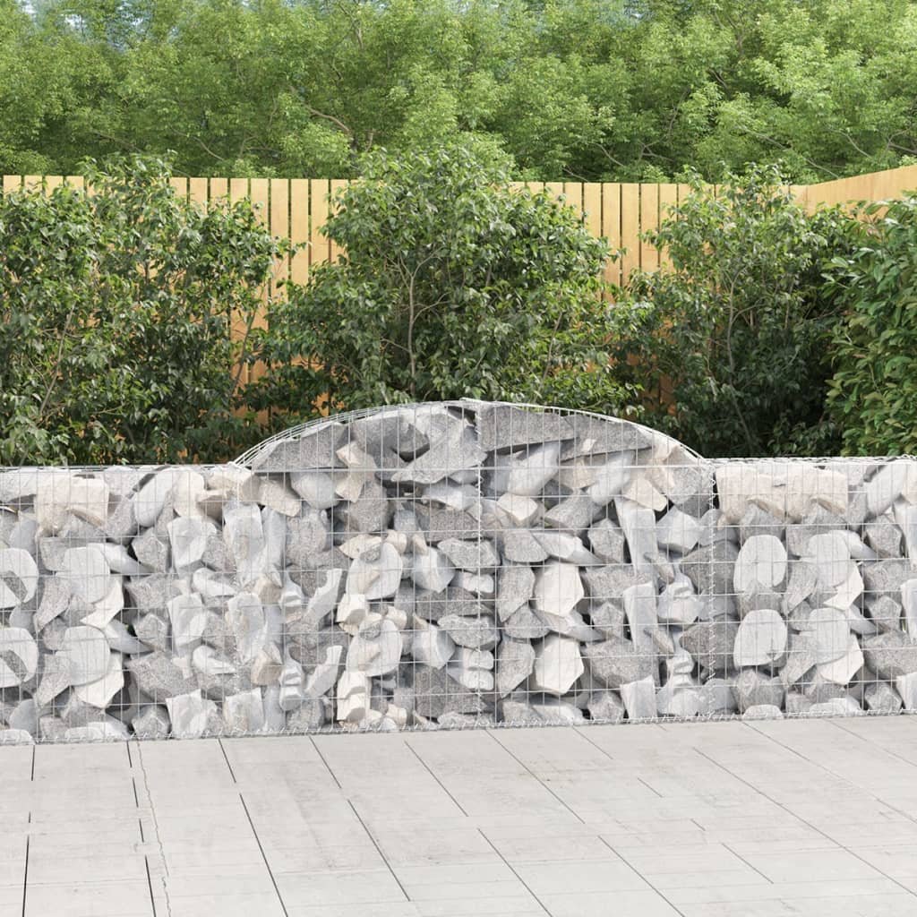 Walplus Galvanised Iron Gabion Basket - Silver 300 x 30 x 80/ - 100 cm