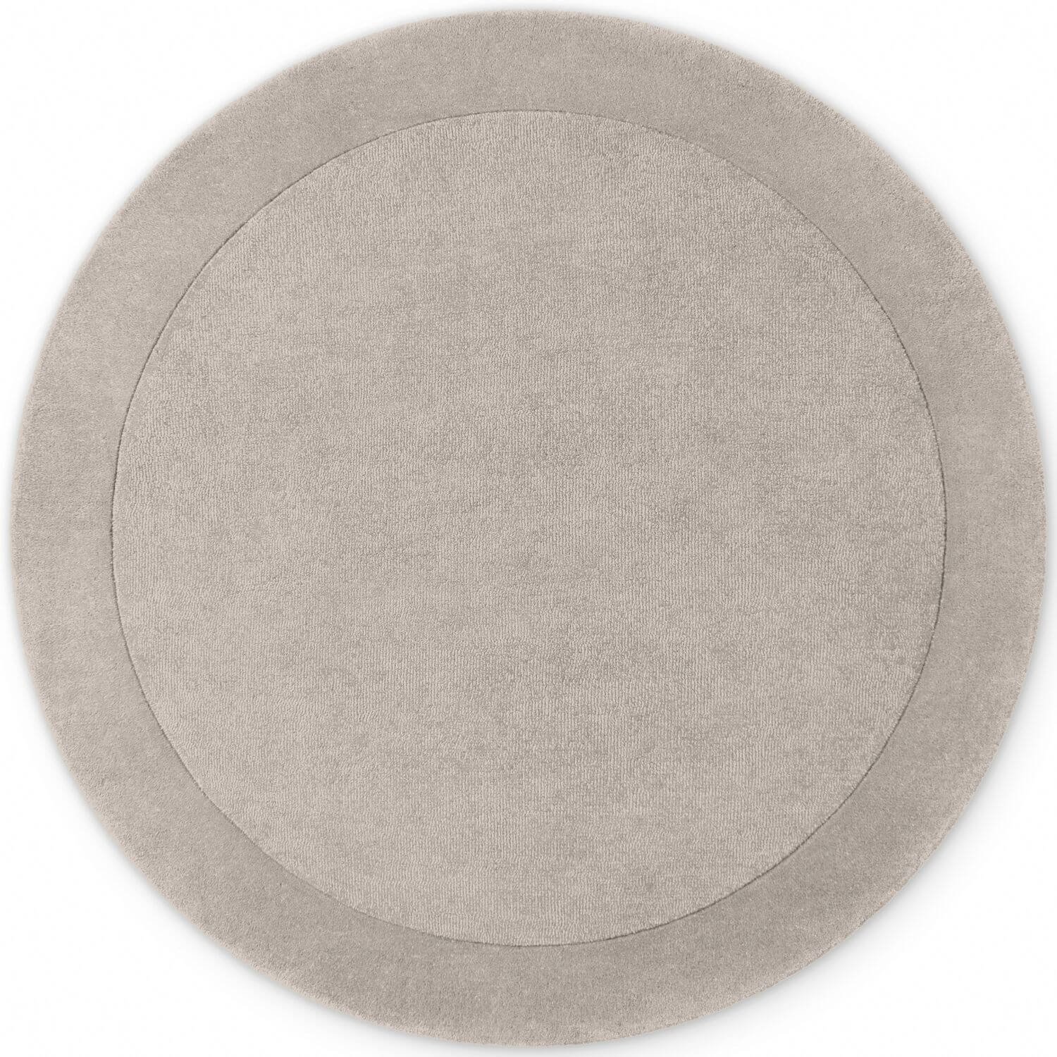Hanse Home Grey 1812 Kari Handmade Blend Bordered Round Rug - 150cm