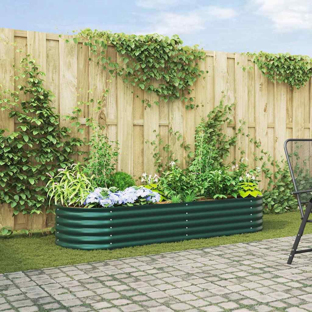 Walplus Steel Raised Garden Bed - Green - 240 x 80 x 44 cm