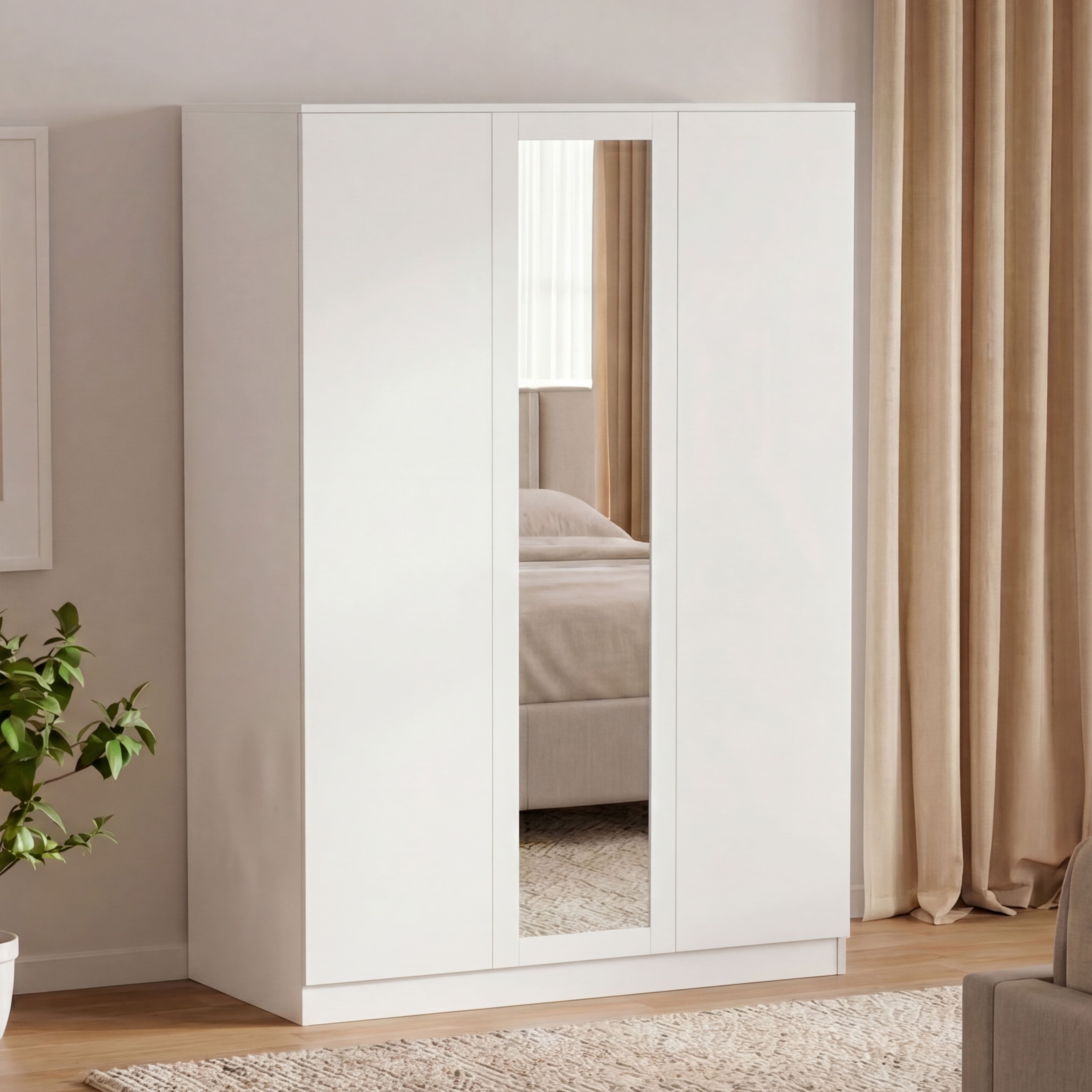 Vida Designs Denver 3 Door Mirrored Wardrobe - White