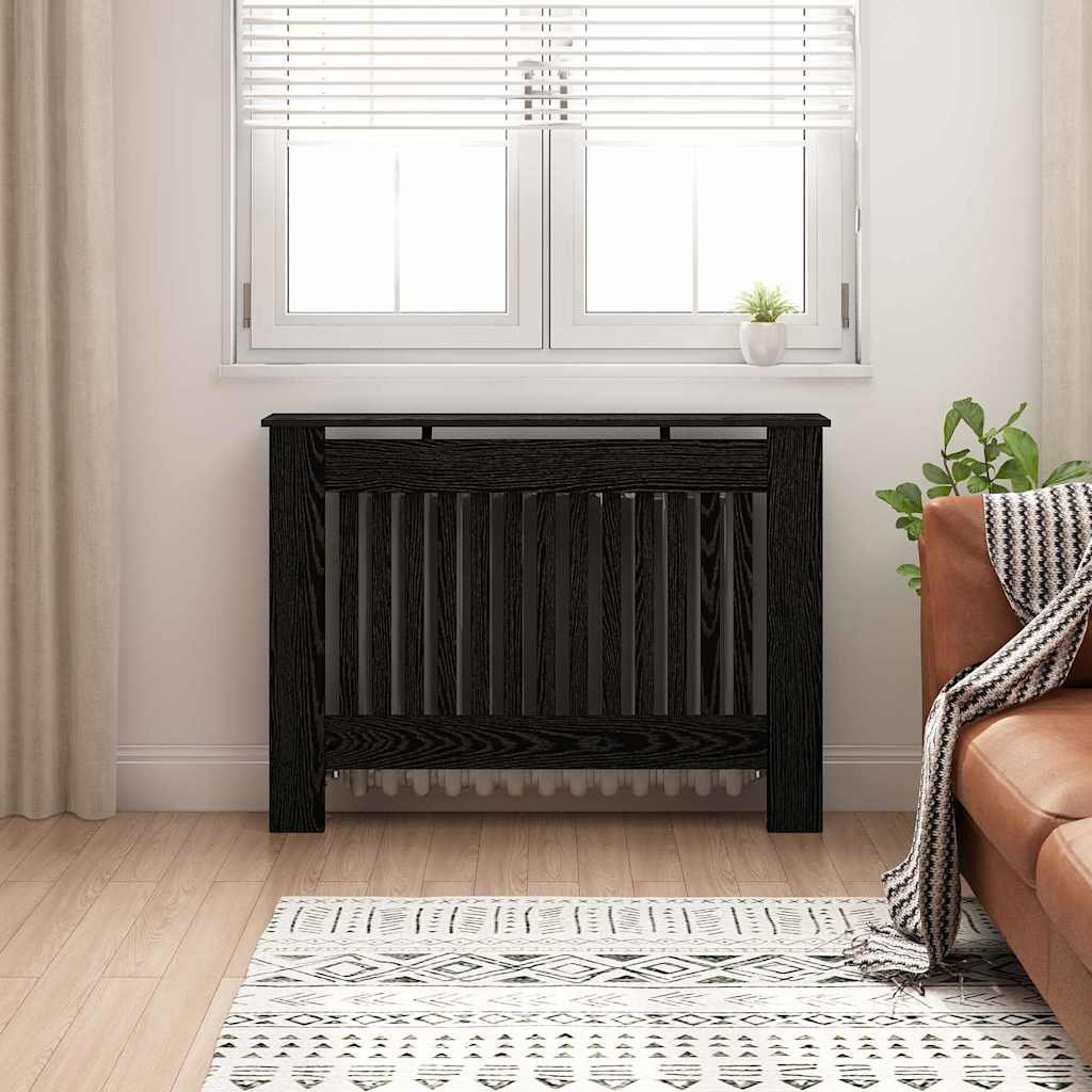 Walplus Engineered Wood Radiator Cover - Black Oak - 112 x 19 x 81.5 cm