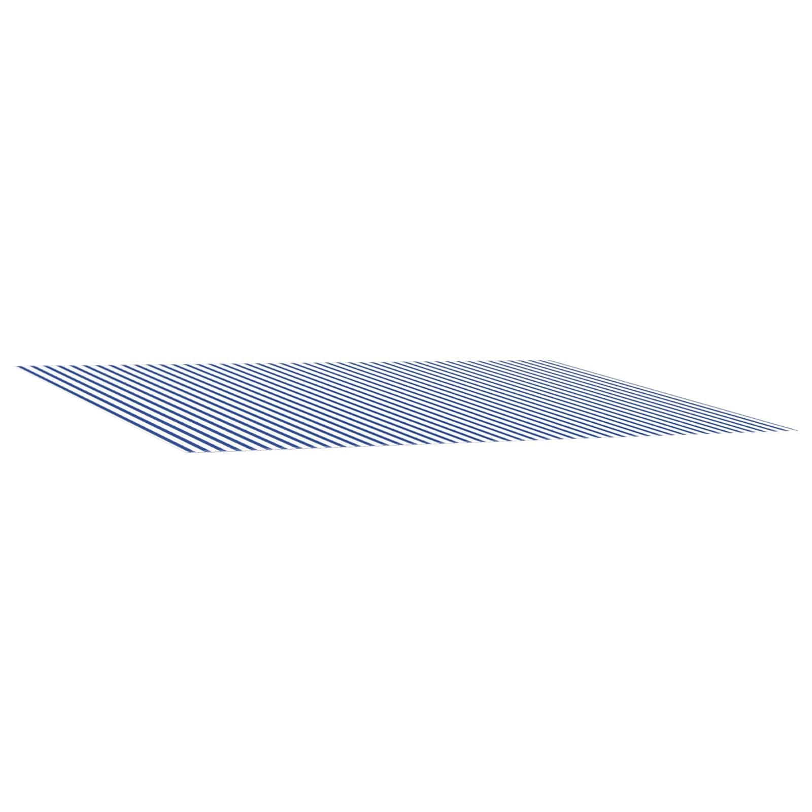 Walplus Polyester Awning Replacement Fabric - Blue and White - 450 x 350 cm