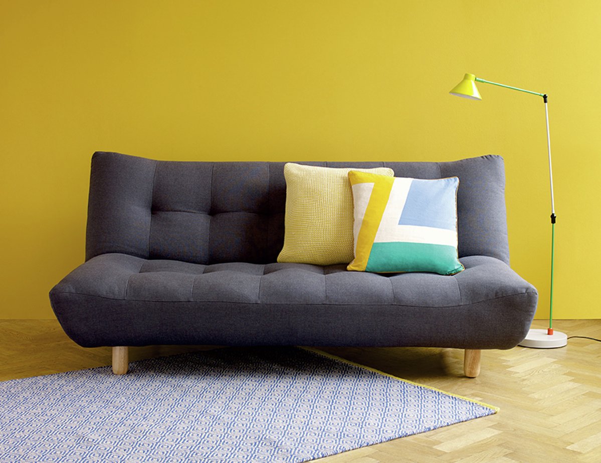 Habitat Kota 3 Seater Fabric Clic Clac Sofa Bed - Charcoal