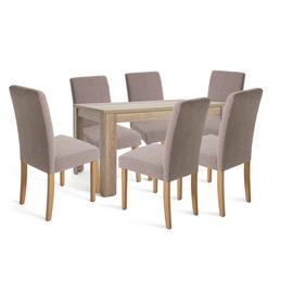 Argos Home Preston Dining Table & 6 Midback Chairs