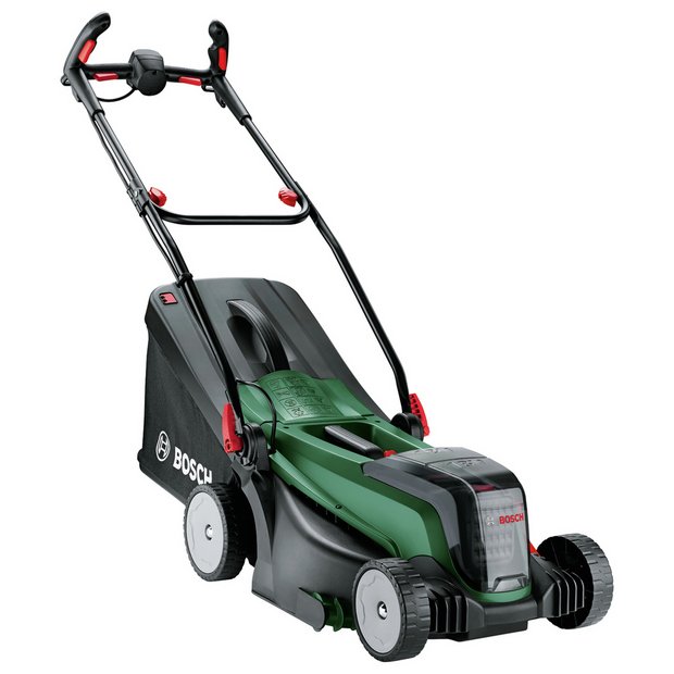 Buy Bosch UniversalRotak 37cm Cordless Rotary Lawnmower 2x18V Lawnmowers Argos