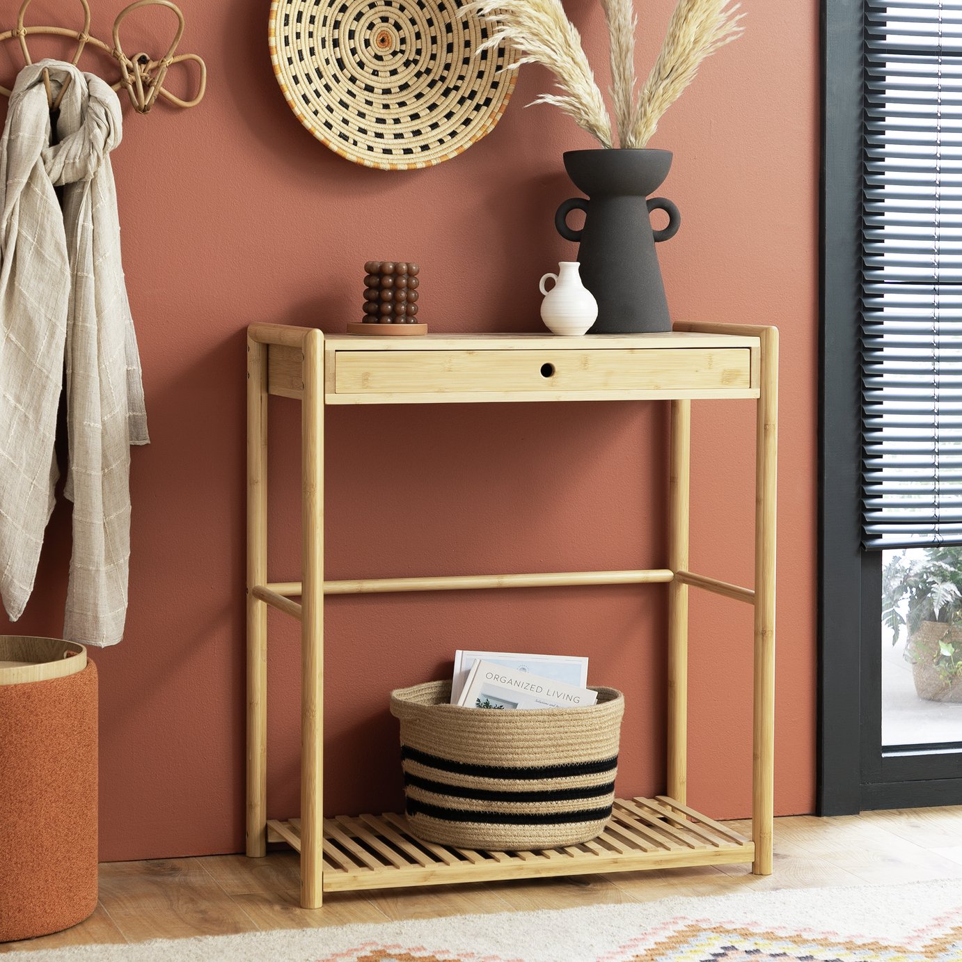Habitat Apia 1 Drawer Console Table - Natural