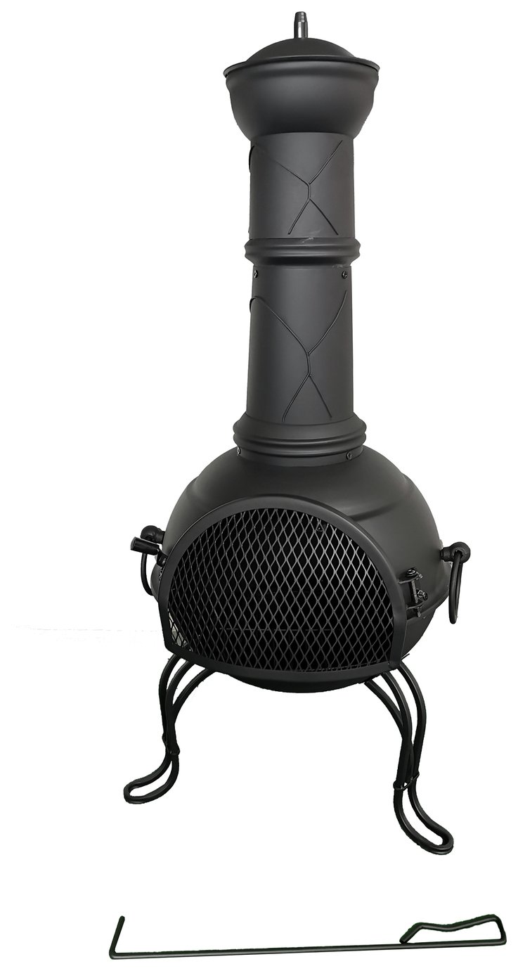 Home Large Steel Chimenea