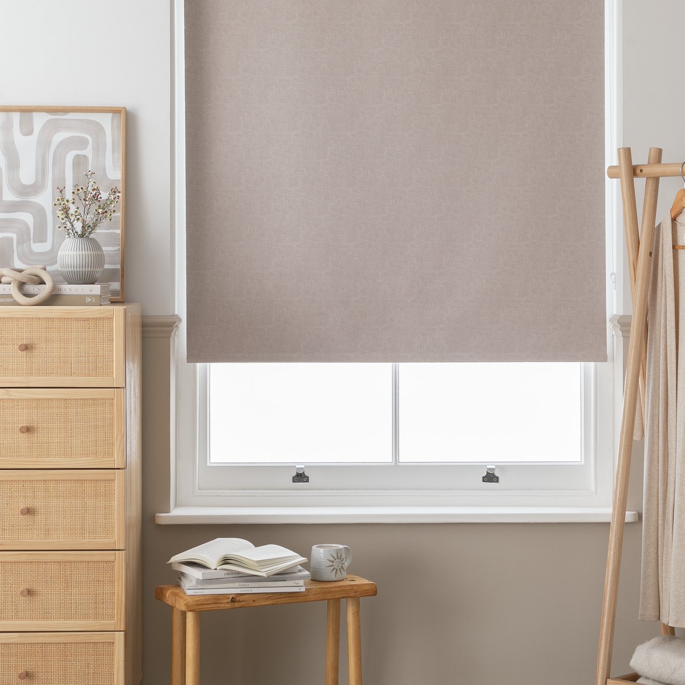 Habitat Textured Blackout Sage Green Roller Blind